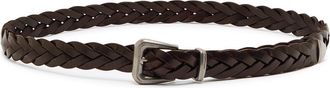 Brunello Cucinelli Braided Leather Belt - Chocolate - S