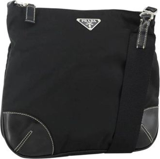 Prada Pre-owned Vintage Cross Body Bag - Dames - Vintage Schoudertas - Zwart - ONE Size - Leer - Vintage