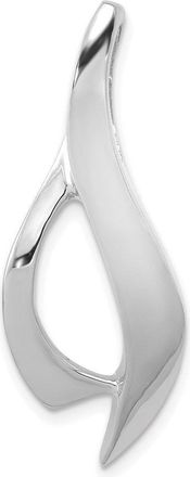 Diamond2Deal 14k White Gold Slide Fits up to 6mm Regular/Fancy/Reversible Omega