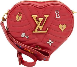 Louis Vuitton Pink & Red Calfskin New Wave Love Lock Heart (Authentic Pre- Loved)