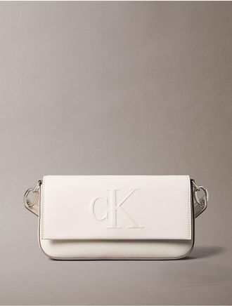 Calvin Klein Womens Sculpted Impression Shoulder Bag - Neutral