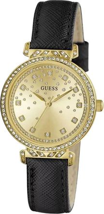 Guess Goudkleurig lederen analoog horloge - Dames - Horloges - Geel - ONE Size - Leer - Accessoires