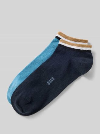 HUGO BOSS Sneaker-Socken im 2er-Pack aus Baumwoll-Mix in Blau, Gr&ouml;&szlig;e 39-42