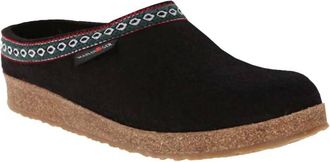 Haflinger Mens Gz15 Wool Clog In Black