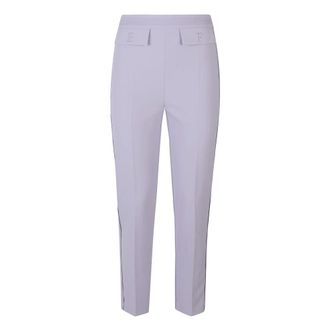 Elisabetta Franchi Slim-fit Trousers, female, Purple, Size: S Slim-fit Trousers