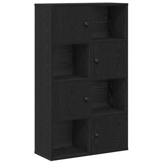 vidaXL Vidaxl - Libreria Rovere Nero 60x24x101,5 Cm In Legno Multistrato