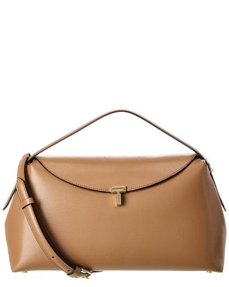 Toteme T-Lock Leather Top Handle Shoulder Bag