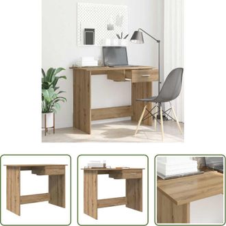 vidaXL vidaXL Scrivania per ufficio - Scrivania Rovere artigianale 100 x 50 x 76 cm Legno multistrato