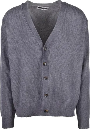 Original Vintage Style V-Neck Grey Cardigan