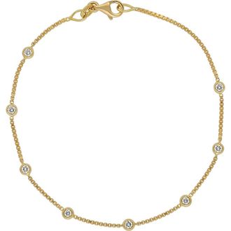 Bony Levy Monaco 18K Yellow Gold Diamond Line Bracelet in 18Ky at Nordstrom Rack, Size 6.5