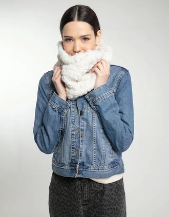 Nooki Design Womens SNUGGY SNOOD IN CREAM - Size: ONE