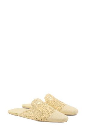Mango Crochet Indoor Mule Slipper in Pastel Yellow at Nordstrom, Size 7.5Us