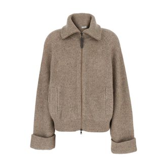 Brunello Cucinelli Dames, Truien, Beige, Maat: XS Wol
