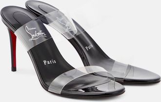 Christian Louboutin Just Nothing 85 PVC mules