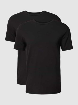 Tommy Hilfiger T-Shirt mit geripptem Rundhalsausschnitt im 2er-Pack in Black, Größe XL