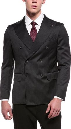 Corneliani Cc Collection Double-Breasted Virgin Wool Jacket