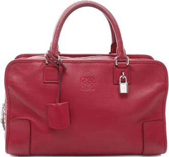 Loewe 2000s Amazona36 leather tote bag - women - Calf Leather - One Size - Red
