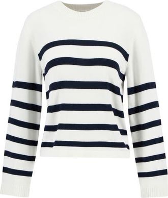 Barbour Fern Stripe Sweater in Cloud/navy at Nordstrom, Size 10
