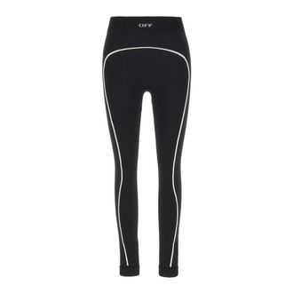 Off-white Off Stamp Seamless Leggings - Dames - Leggings - Zwart - XS - Broeken