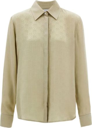 Ferragamo Shirt - Dames - Overhemden - Groen - L - Overhemden