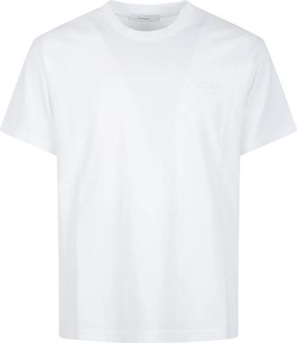 Givenchy Katoenen T-shirt met Grosgrain Patch - Heren - T-shirts - Wit - XL - Katoen - Tops