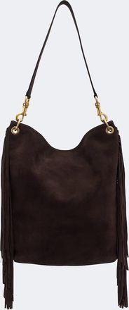 Nili Lotan Asher fringed suede shoulder bag