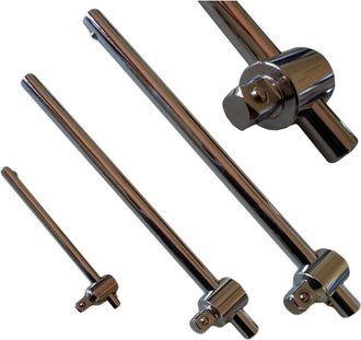 Trade Shop Trade Shop - Juego 3 Piezas Varilla T Para Vasos Torx Enchufables 1/2 3/8 1/4 Cromo Vanadio