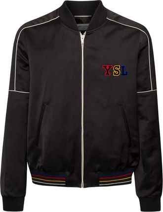 Saint Laurent Bomberjack met rits - Zwart