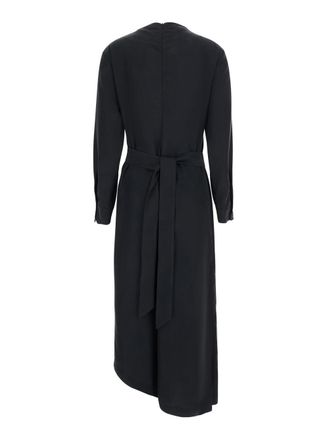 Rame Wrapped Tech Fabric Dress - Black