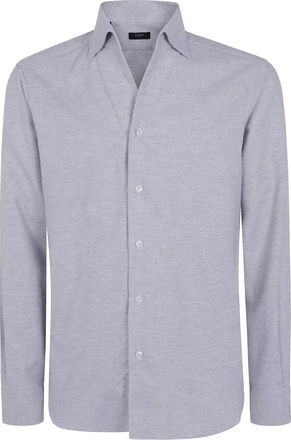 Barba Hombre, Camisas, Gris, Talla: L