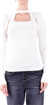 Dondup Dt 230 M00854D Xxx 002 Trui - Dames - Ronde hals truien - Wit - L - Polyester - Truien & Vesten