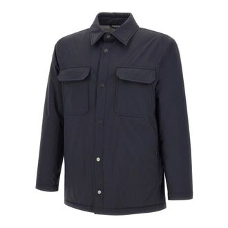 Kiton Technical Silk Jacket - Heren - Zomerjassen - Blauw - M - Leer - Jassen