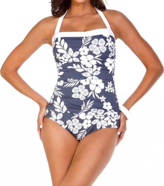 Shape Solver Bandeau Halter One Piece Swimsuit In Sol Second Nature