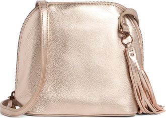 Hobo Nash Calfskin Leather Crossbody Bag in Pink Gold Metallic at Nordstrom Rack