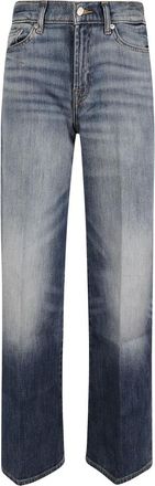 7 For All Mankind Wide Jeans - Dames - Loose Fit Jeans - Blauw - W25 - Jeans