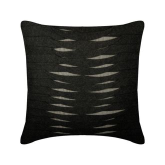 OEM Funda De Almohada Gris, 45x45 Cm (18x18 Pulgadas), Funda De Coj&iacute;n Gris Carb&oacute;n, Funda De Almohada Cuadrada De Fieltro Con Textura Plisada, Estilo De De