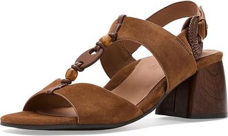 Gentle Souls Miracle Womens Dress Sandals Luggage Suede : 7.5 M, Leather/Suede