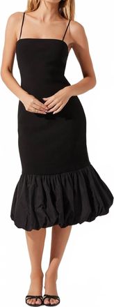 Astr Brittnea Midi Dress In Black