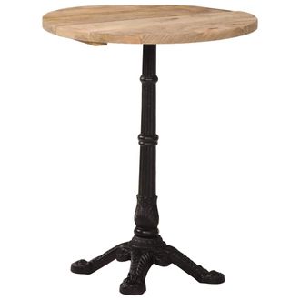 vidaXL Vidaxl - Mesa De Bistr&oacute; Madera De Mango Rugosa &Oslash;60x76 Cm