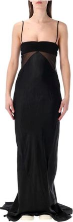 Rick Owens Vestido Lencero Combinado - Dresses - Mujer - Negro - S