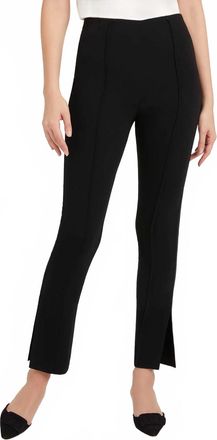 Cinq &agrave; Sept Brianne High-Rise Ankle-Slit Trousers In Black