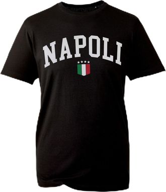 Generic Napoli Italy Heritage T-Shirt - Classic Italian Pride Tee Vintage Style Italian Heritage Tee Unisex for Adults and Kids (Black, 2XL)