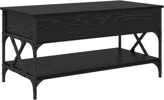 vidaXL Mesa De Caf&eacute; Roble Negro 100 X 50 X 50 Cm Madera Contrachapada Vidaxl