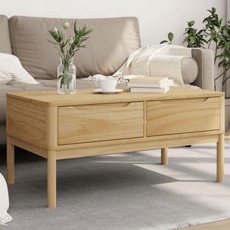vidaXL Mesa De Centro Floro Madera De Pino Marr&oacute;n Cera 99x55,5x45 Cm Vidaxl