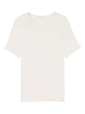 American Vintage T-shirt Sonoma con orlo a taglio vivo - Bianco