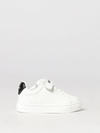 HUGO BOSS Sneakers low top da bambino in pelle con design bicolore e logo a contrasto