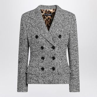 Dolce & Gabbana Dolce&Gabbana Single Breasted Speckled Wool Blend Jacket