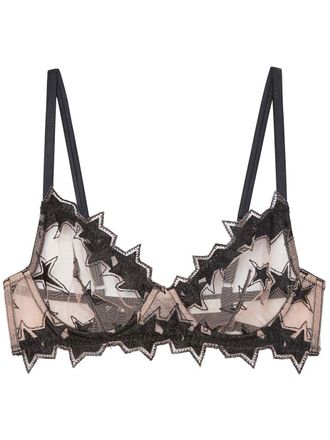 Fleur du Mal Reggiseno Superstar con ricamo - Toni neutri