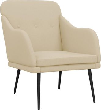 vidaXL Vidaxl Poltrona Crema 63x76x80 Cm In Tessuto