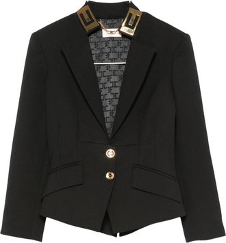 Elisabetta Franchi Giacca Tailored Black Blazer